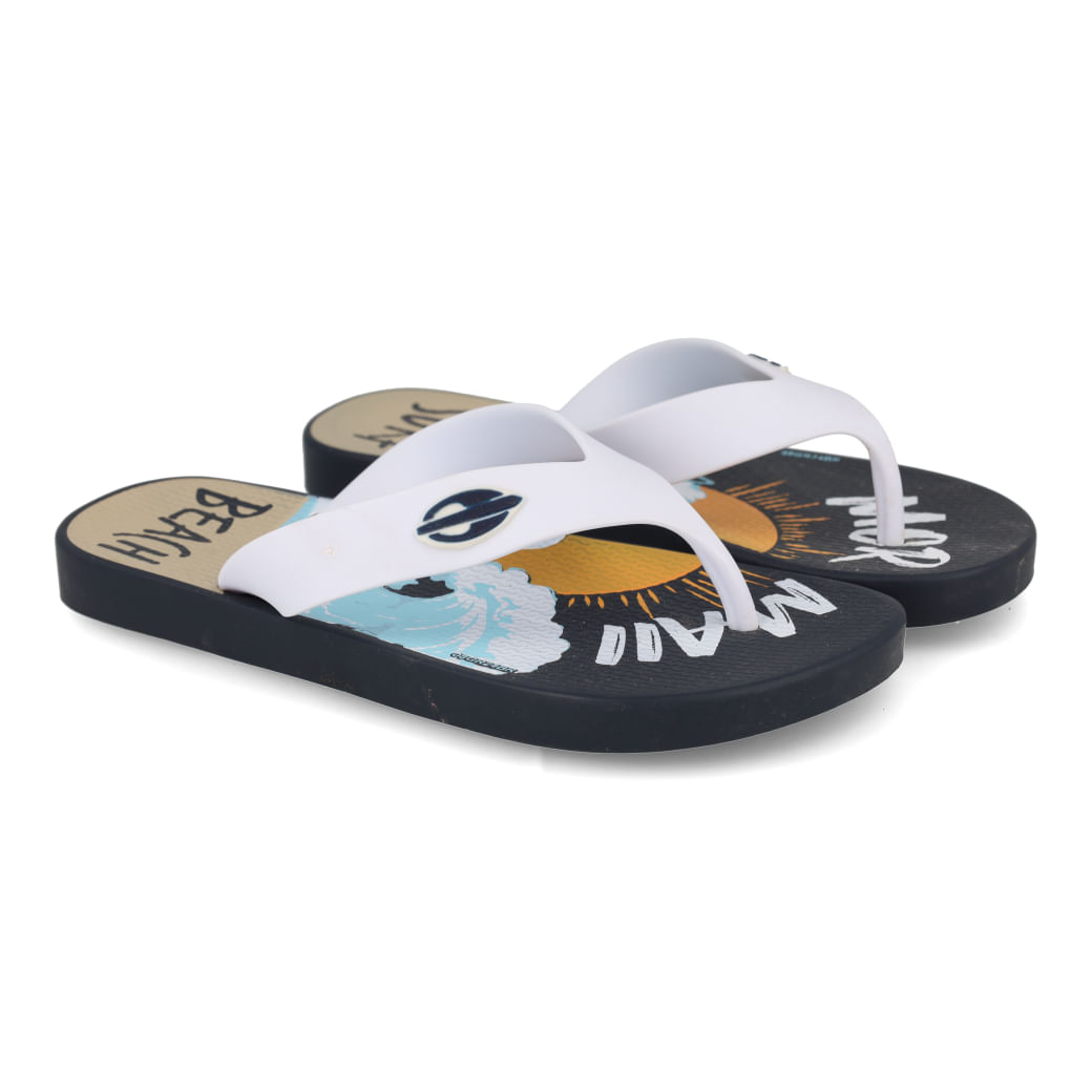 Grendene Chinelo MORMAII TROPICAL 2 12193-BH416 Azul-Branco-Amarelo Borracha_4_999999992632735_04